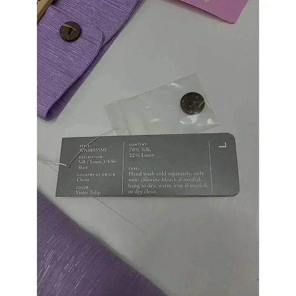 Nordstrom Silk Linen Shirt and Tank Women's Large New with Tags - Picture 5 of 9